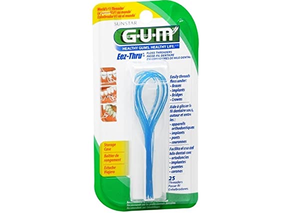 GUM Eez-Thru Floss Threaders [840] 25 Each (Pack of 2)