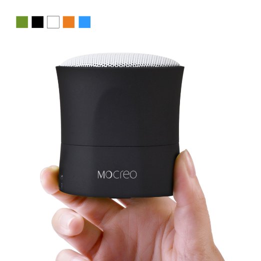 MOCREO Mini Bluetooth Speaker, Portable Bluetooth Speaker - Wireless Mini Speaker Rechargeable for Any Bluetooth Enabled Devices (Black)