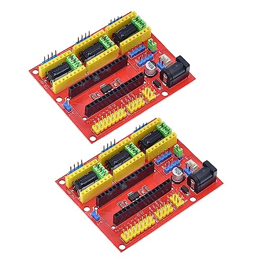 HiLetgo 2pcs 3D Printer Stepper Motor Driver CNC Shield V4 Engraving Machine Expansion Board for Arduino Nano 3D Printer A4988