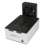StarTechcom USB 30 Dual SATA Hard Drive Docking Station with Fast Charge Hub UASP and Fan BlackSilver SDOCK2U33HFB