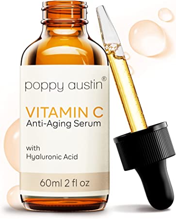 Poppy Austin's HUGE Double Size Vitamin C Serum For Face 60ml / 2 Fl Oz - 18% Vitamin C - Anti Aging Triple Purified Vitamin C Face Serum for Dark Spots, Fine Lines & Wrinkles