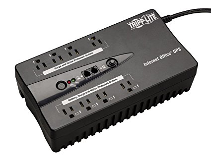 Tripp Lite 550VA UPS Desktop Battery Back Up, 8 Outlet, 300W 120V Standby, Ultra-Compact, USB (INTERNET550U)