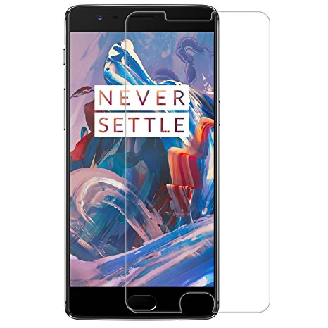 Oneplus 3 Screen Protector, Nillkin [H  Pro] Tempered Glass 0.2mm 2.5D Round Edges Anti-glare High Clarity 9H Screen Hardness Anti-fingerprints Screen Protector for Oneplus Three 3 (Oneplus 3 H  Pro)