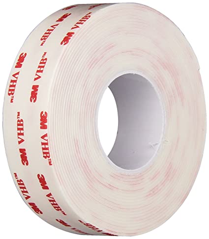 3M VHB 4950 Heavy Duty Mounting Tape - 0.5 in. x 15 ft. Permanent Bonding Tape Roll with Acrylic Foam Core. Tapes and Adhesives