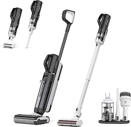 Tineco Floor ONE S5 Combo Power KIT 2-in-1 Smart Cordless Wet-Dry Vacuum Cleaner and HandVac, Great for Sticky Messes and Pet Hair, Lightweight, Ultra-Quiet, with Smart Display, Wi-Fi, App