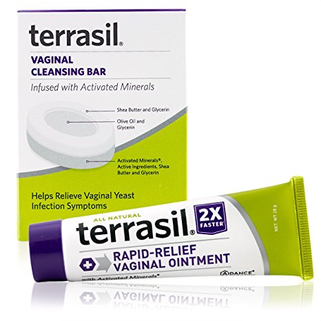 Rapid Relief Feminine Care Vaginal Ointment & Soap All-Natural 100% Guaranteed Doctor Recommended for yeast infections vaginal itch odor irritation soreness burning restores pH balance by terrasil®