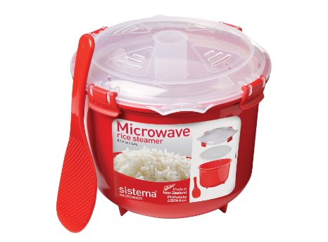 Sistema Microwave Cookware Rice Steamer, 87.2 Ounce/ 10.9 Cup, Random Colors