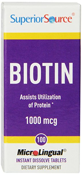 Superior Source Biotin, 1,000 mcg, 100 Count