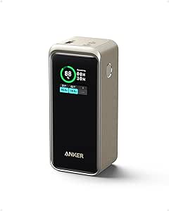 Banque d'alimentation Anker Prime, Chargeur Portable 20000 mAh avec Sortie 200 W, Affichage numérique Intelligent, 2 Ports USB-C et 1 USB-A compatibles avec iPhone 14/13, Samsung, MacBook, Dell, etc.