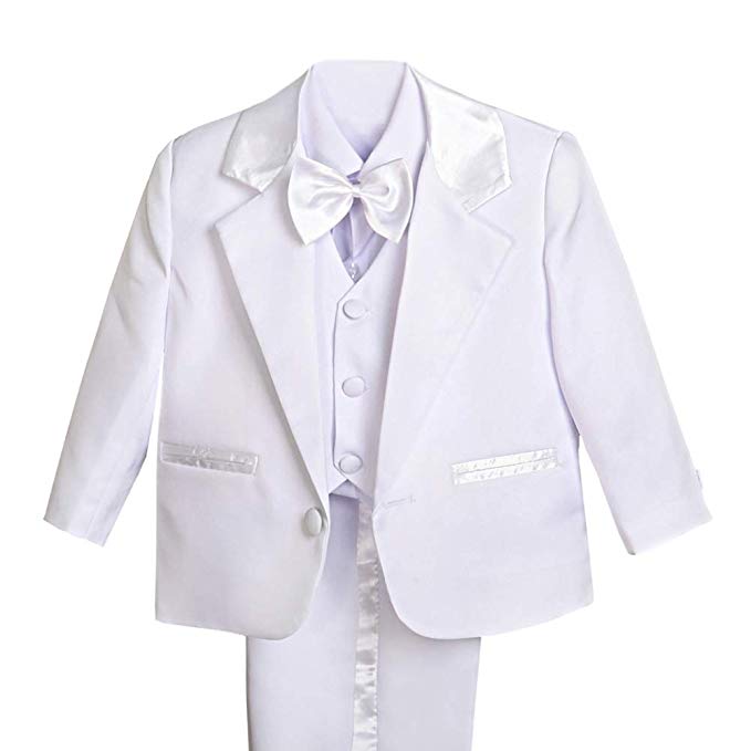 Dressy Daisy Baby Boy' 5 Pcs Set Formal Tuxedo Suits No Tail Christening Outfits