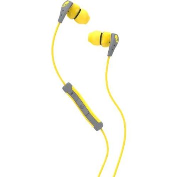 Skullcandy Method In-Ear Sweat Resistant Sports Performance Earbud Yellow and Gray