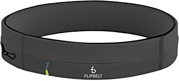FlipBelt Running & Fitness Workout Belt, Carbon, Large