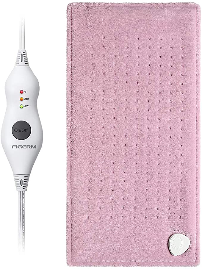 Electric Heating Pad, Extra Large Heat Therapy Wrap for Back, Auto Shut Off Back, Abdomen, Cramps, Stiff Joint, Legs, Pain Relief, 12" X 24", 3 Heat Levels, Dry/Moist with Auto Shut Off