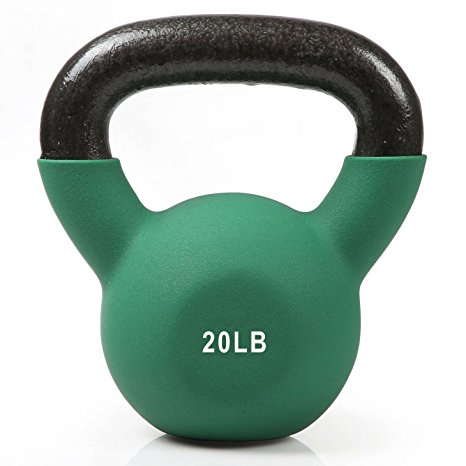 RitFit Neoprene Coated Solid Cast Iron Kettlebell - Great for Full Body Workout, Cross-Training, Weight Loss & Strength Training (5/10/15/20/25/30/35/40 LB)