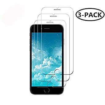 [3 Pack] Screen Protector Compatible for iPhone 7 Plus, [Tempered Glass][Case Friendly] DoubleDefence Technology [Alignment Frame Easy Installation] [3D Touch]