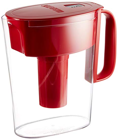 Brita Small 5 Cup Water Filter Pitcher with 1 Standard Filter, BPA Free – Metro, Red