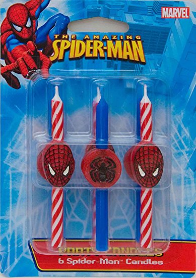 DecoPac 11745 Spider-Man Candles - 6 / BX