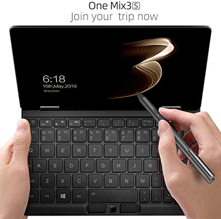 [3rd Generation] One Netbook One Mix 3S Yoga 8.4" Black Pocket Laptop Ultrabook UMPC Windows 10 Mini Laptop Intel Core M3-8100Y CPU,2560X1600 Touch Screen Tablet PC 16GB RAM/512GB Storage