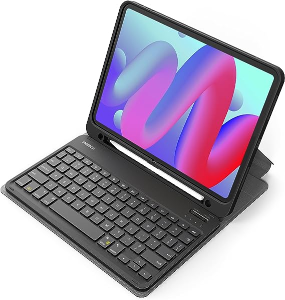 Inateck iPad 10th Generation Case with Keyboard, Keyboard Case Compatible with iPad 10th Gen. 2022 10.9 Inch, iPad Air 5/4 (2022/2020), iPad Pro 11 inch, with Pencil Holder, Detachable, KB04002