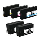 Valuetoner Remanufactured Ink Cartridge Replacement For Hewlett Packard HP 950XL 951XL 2 Black 1 Cyan 1 Magenta 1 Yellow 5 Pack