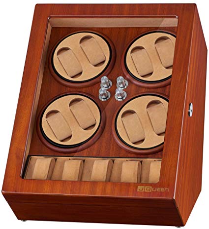 JQUEEN Watch Winder for 8 Automatic Watches with 5 Display Storage Spaces for All Size Watches