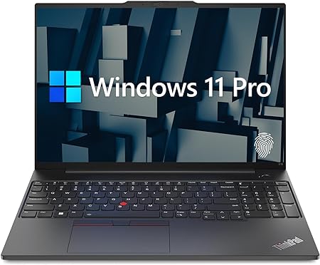 Lenovo ThinkPad E16 Business Laptop, 16" WUXGA Display, AMD Ryzen 7 7730U (Beat Intel 13th i5-1335U), 40GB RAM, 1TB PCIe SSD, Webcam, HDMI, RJ-45, Fingerprint Reader, Wi-Fi 6, Windows 11 Pro, Black