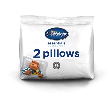 Silentnight Essentials Collection Pillow, White, Pack of 2