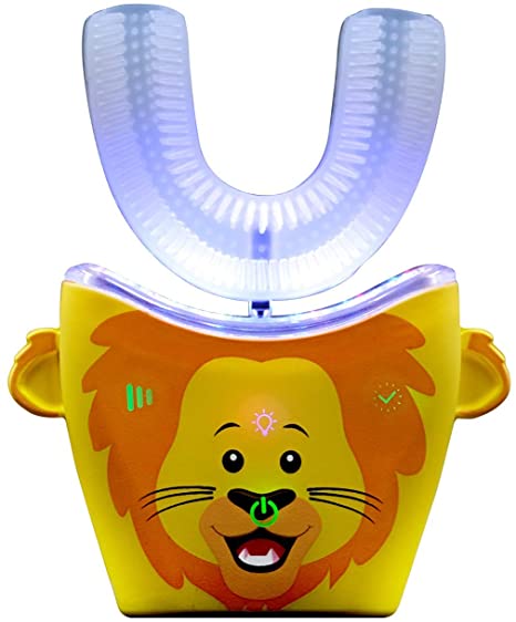 AutoBrush 4 Kids Whole Mouth Electric Toothbrush with ADA Approved BASS Technique (Ages 11 , Lion)