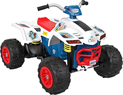 Power Wheels DC League of Super-Pets Racing ATV 12-V battery powered ride-on vehicle for preschool kids ages 3-7 years