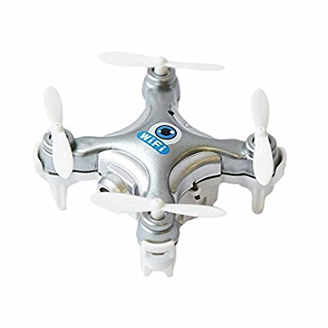 Vatos CX-10W 4CH 2.4GHz iOS / Android APP Wifi Romote Control RC FPV Real Time Video Mini Quadcopter Helicopter Drone UFO with 0.3MP HD Camera, 6 Axis Gyro - Silver