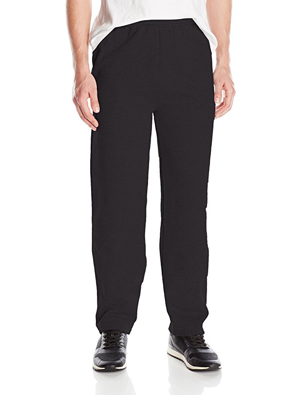 Hanes Men's EcoSmart Open Leg Fleece Pant With Pockets