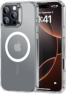 ESR for iPhone 16 Pro Case, Compatible with MagSafe, Shockproof Military-Grade Protection, Magnetic Phone Case for iPhone 16 Pro, Classic Hybrid Case (HaloLock), Frosted Clear