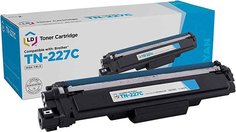 LD Products Compatible Replacement for Brother TN227 Toner Cartridge TN-227 TN227C TN-227C High Yield (Cyan, Single-Pack) for use in HL 3070CW HL-L3210CW HL-L3230CDW HL-L3270CDW HL-L3290C Printers