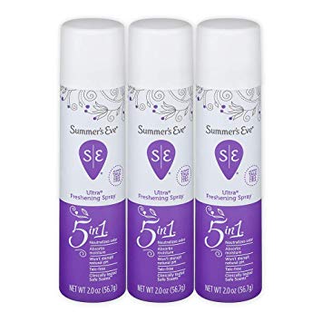 Summer's Eve Freshening Spray | Ultra | 2 oz Size | Pack of 3 | pH Balanced, Dermatologist & Gynecologist Tested