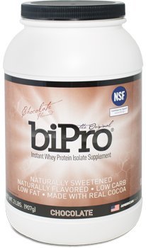 BiPro Chocolate Whey Protein Isolate - 2lb. Jar (36 Servings) NSF Certified for Sport®