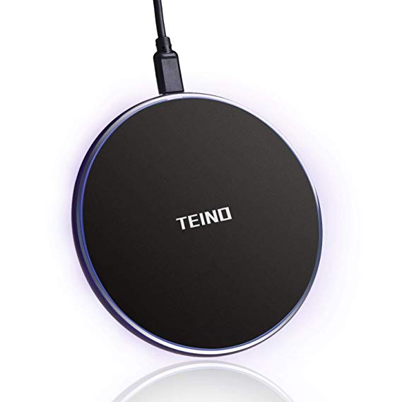 TEINO NSC021 Wireless Fast Charger, QI Certified Wireless Charging Stand, Output 5W/7.5W/10W, Compatible with iPhone Xs MAX/XR/XS/X/8/8 Plus, Galaxy Note 9/S9/S9 Plus/Note 8/S8