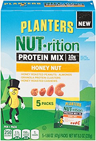 Planters Nutrition Protein Mix, Honey Nut, 8.3 Ounce