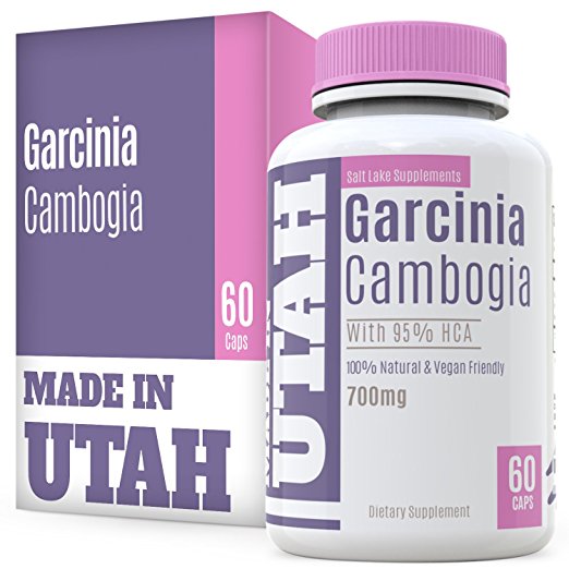 Garcinia Cambogia Extract With 95% HCA, Natural Appetite Suppressant And Effective Fat Burner Weight Loss Supplement For Women & Men - Made in Our Lab in Utah