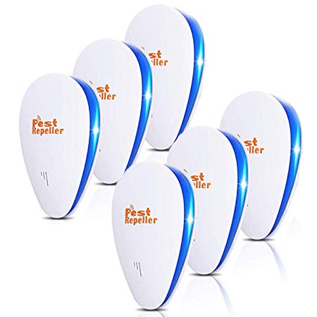 Ultrasonic Pest Repeller Plug in Pest Control 6 Packs, 2019 Best Indoor Repellent for Children and Pets Safe, Electronic Pest Control, Mice, Bugs, Ants, Insects and Cockroaches Repellent