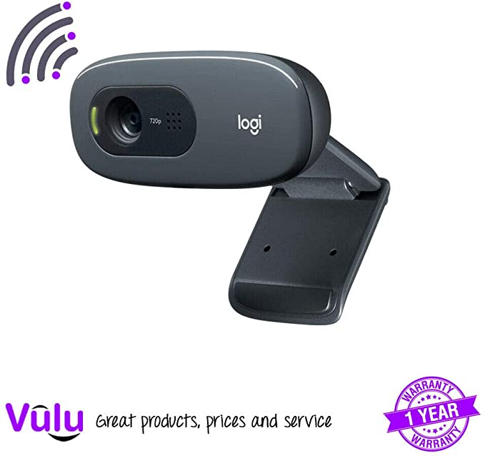 Logitech C270 HD Webcam @ 720p/30fps Widescreen HD for Skype FaceTime WebEx - Plug & Play