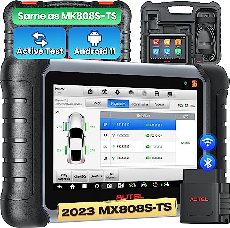 Autel MaxiCheck MX808S-TS Android 11 Scanner: [2023 US Ver. of MaxiCOM MK808S-TS/ MK808Z-TS], TPMS Programming Relearn Tool, Upgrade of MK808TS/ MX808TS/ MK808BT PRO/ MK808S, Active Test, 28 Service