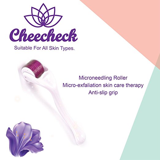 New Derma Roller / Titanium 540 0.25mm Micro Needles. Cheecheck Derma Roller Best For All Skin Types And Home/Office Use (2018 New Model)