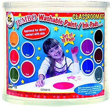 Jumbo Circular Washable Pads - 10 count - Assorted colors
