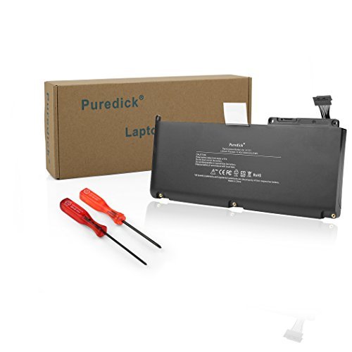 Puredick® Laptop Battery for Apple A1331 A1342 (Only for Late 2009 Mid 2010) - 12 Months Warranty [Li-Polymer 6-cell 5000mAh, 55Wh, 10.95V]