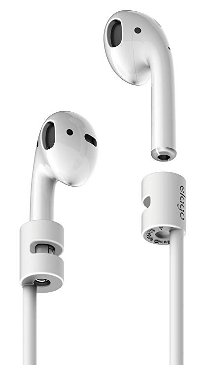 elago AirPods Strap (White) - Compatible with Apple AirPods 1 & 2, Compact, Lightweight, Ideal Length, Anti-lost, Tangle-free Design