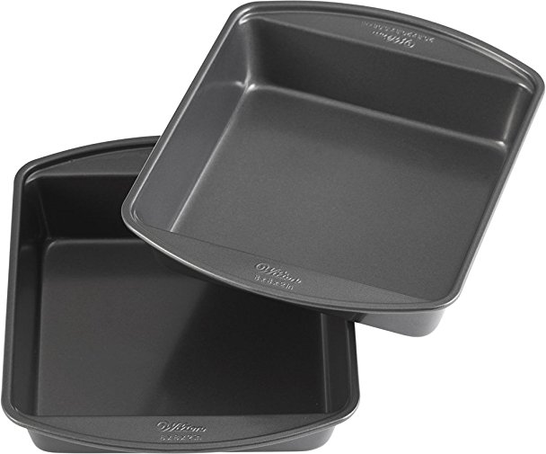 Wilton Perfect Results Square Non-Stick Cake Pan Multipack, 8-in. x 8-in. (2-Pack)