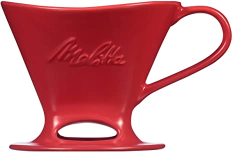 Melitta SS PO RE Ceramic Signature Series Pour-Over Coffee Maker, Matte Red