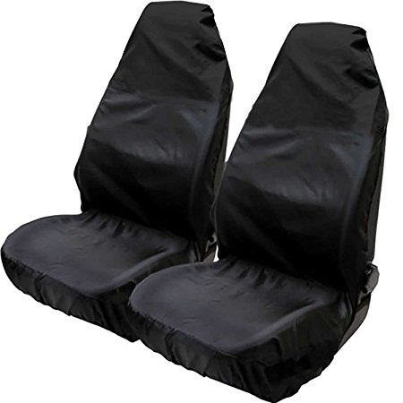 Hiveseen 2 Pack Universal Car Front Seat Covers Protectors, Size 75x55x55cm, Fits 99% of Vehicles Sport/Bucket Seats, Heavy Duty and Waterproof Nylon, Easily Wiped Clean