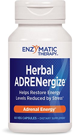 Enzymatic Therapy Herbal Adrenergize Vegetarian Capsules, 60 Count