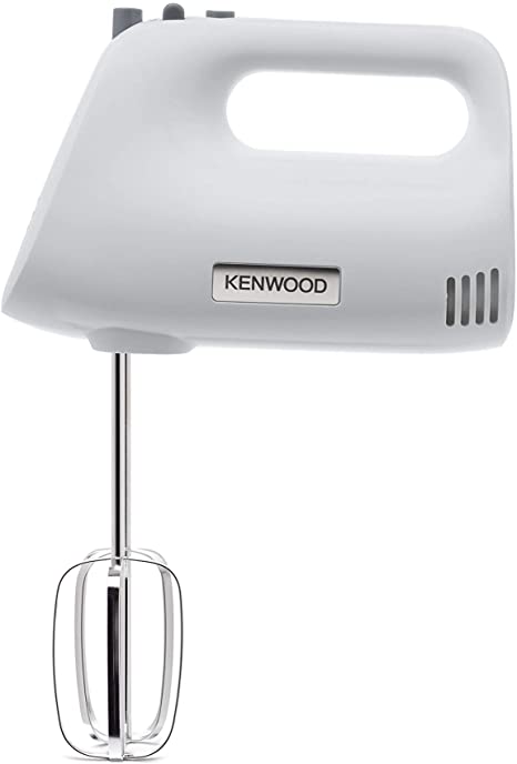 Kenwood HMP30.A0SI Handmixer, 5 Speeds, Stainless Steel Kneaders and Beaters for Durability and Strength, 450 W, - White